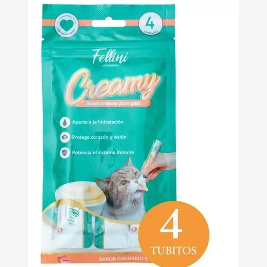 Snack para Gatos Fellini Creamy Cangrejo Y Atun