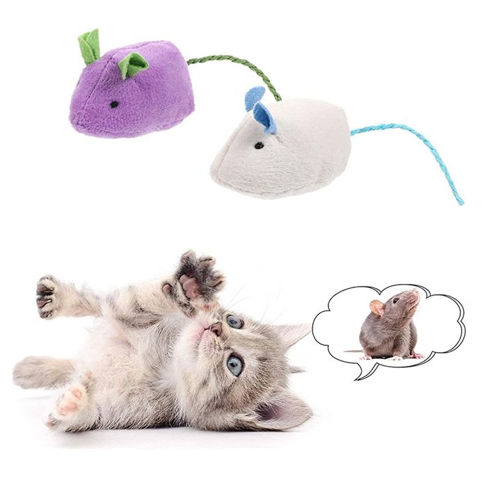 Juguete Ratón de Peluche 2 Unidades