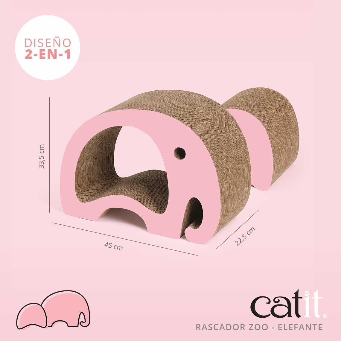 RASCADOR CATIT ZOO "Elefante 2 en 1"